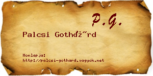 Palcsi Gothárd névjegykártya